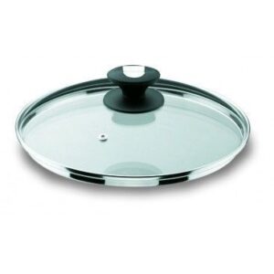 Tapa de cristal con desvaporizador para bateria cocina