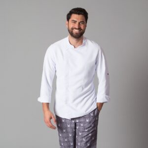 Chaqueta de cocinero Unisex Vidal ( negro, blanco, gris, verde)