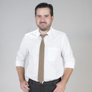 Corbata vaquera con nudo pala estrecha
