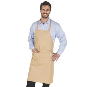 Delantal cocina con peto unisex con bolsillo
