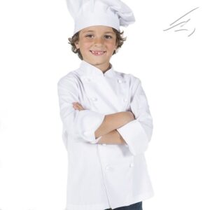 CHAQUETA COCINERO INFANTIL BLANCA