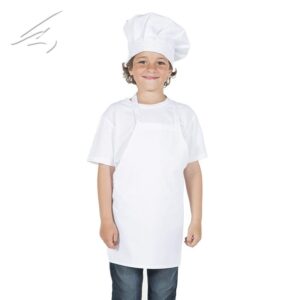 DELANTAL CON PETO INFANTIL BLANCO