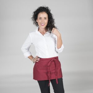 Delantal camarera corto con bolsillo 30x60 sarga poliester