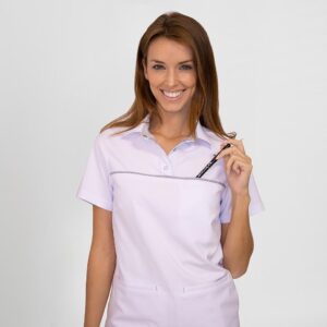 Polo sanidad mujer microfibra elástica NURIA ELASTIK