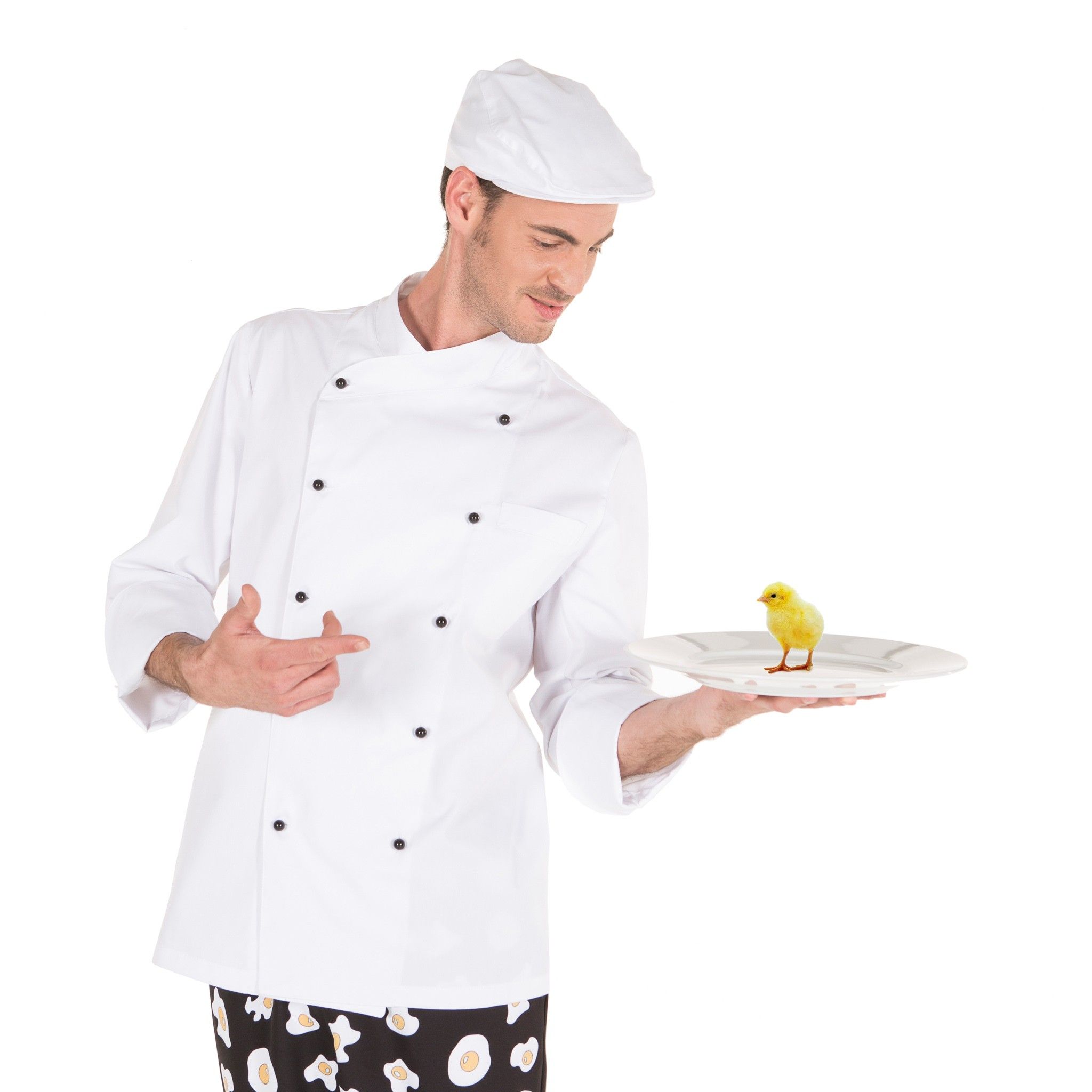 CHAQUETA COCINA HOMBRE SIN BOTONES NIZA CHAQUETA COCINA HOMBRE SIN BOTONES NIZA