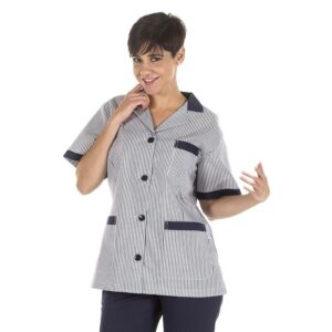 Bata corta limpieza mujer manga corta VICHY COMBI
