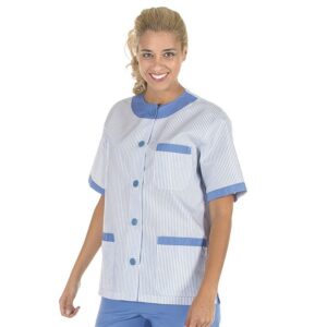 BLUSA SANITARIO ABOTONADO VICHY COMBI