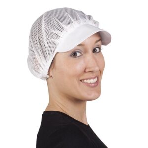 GORRO MUJER VISERA BLANCA REJILLA (PACK 10)