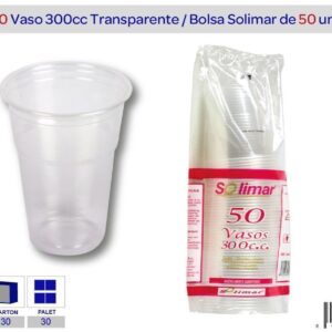VASO PLASTICO TRANSPARENTE IRROMPLIBLE 300 CC