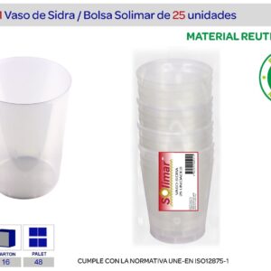 VASO SIDRA POLIPROPILENO 500 CC