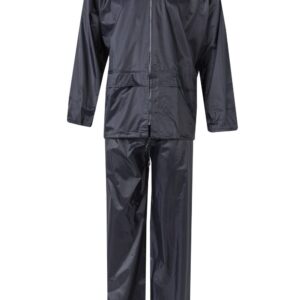 Traje de lluvia dos piezas con capucha oculta