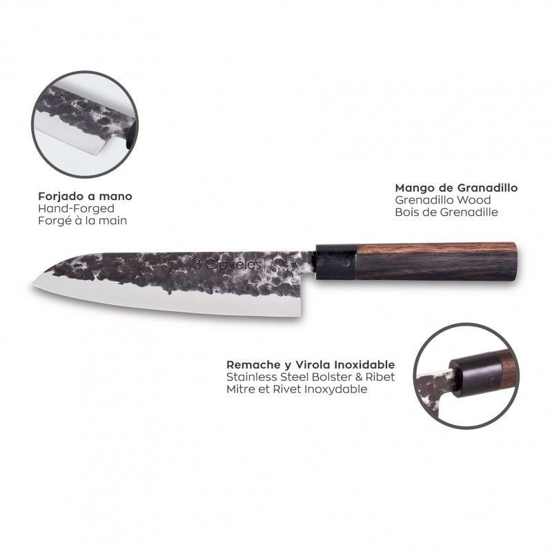 Cuchillo hoja ancha OSAKA SANTOKU 18 CM Cuchillo hoja ancha OSAKA SANTOKU 18 CM