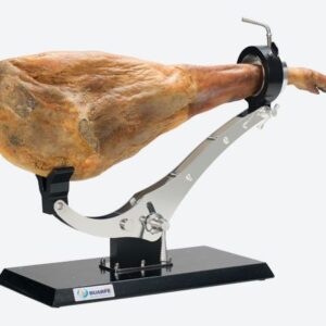 Jamonero Elite de acero inox con base de silestone