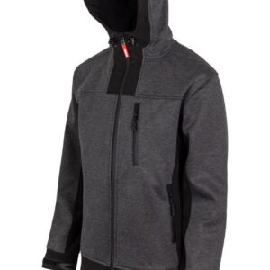 CAZADORA SOFT SHELL BICOLOR CON CAPUCHA