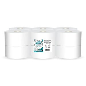 Papel higiénico de extracción central Amoos 620 servicios 12 rollos