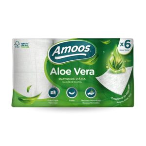 Papel higiénico de 3 capas Aloe vera Amoos 42 rollos