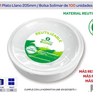 PLATO REUTILIZABLE 20.5 CM