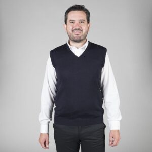 Chaleco de hombre pico punto (camarero, recepción, comercios)