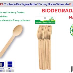 Cuchara biodegradable MADERA Caja de 480 unidades