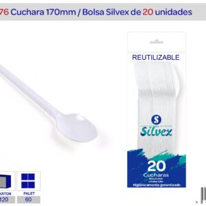 Cuchara mesa reutilizable bolsa 20 unidades