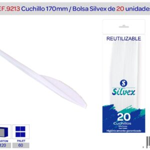 Cuchillo mesa reutilizable bolsa 20 unidades