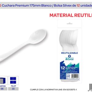 Cuchara mesa reutilizable PREMIUM bolsa de 12 unidades