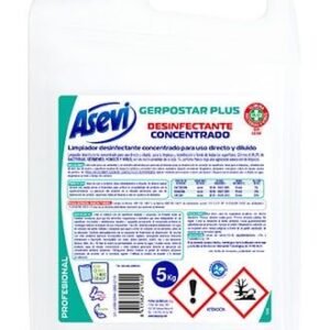 Asevi Gerpostar Limpiador desinfectante concentrado con perfume 5kg