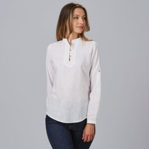 Camisa de mujer falso lino FLORA