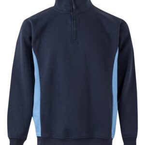 Sudadera bicolor con media cremallera de Velilla