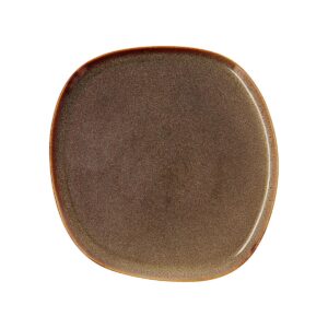 6 Platos Vajilla de relieve orgánico Ikonic Brown de BIDASOA