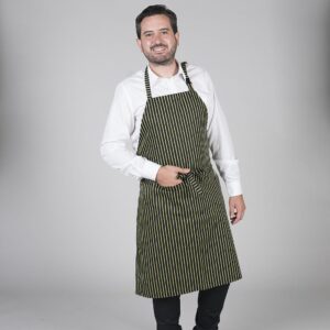 Delantal carnicero con rayas 95x75 cm