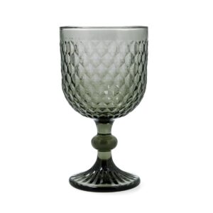 Juego de 6 copas 35cl vidrio relieve gris Elite Bidasoa