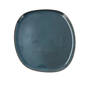 6 Platos Vajilla de relieve orgánico Ikonic Blue de BIDASOA