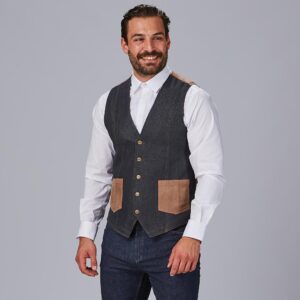 Chaleco hostelería hombre con botones Fiego