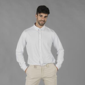 Camisa de hombre interlock cuello camisero Luzón