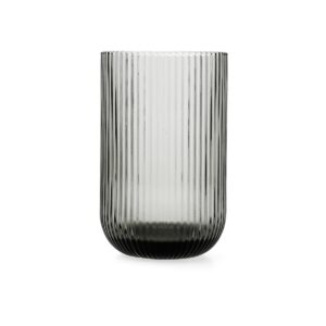 Juego de 24 vasos de 46cl vidrio tallado gris Fosil Bidasoa