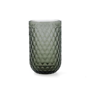 Juego de 6 vasos altos 40cl vidrio relieve gris Elite Bidasoa