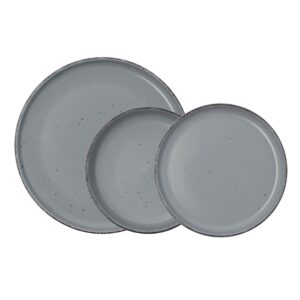 Vajilla 12 piezas cerámica gris Duna Quid