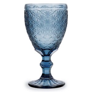 Juego 6 copas vidrio azul 35cl Blue Moon Bidasoa