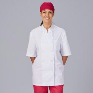 Chaqueta de cocina unisex sarga en manga corta