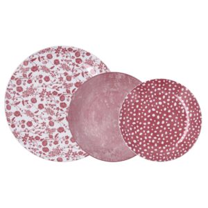 Vajilla 12 piezas porcelana Aquilea Rosa de Bidasoa